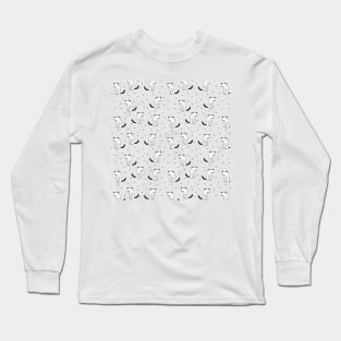 Dog illustration with dots Long Sleeve T-Shirt